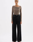 NUDE LUCY | DANIYA L/S TOP - TRUFFLE