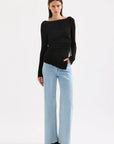 NUDE LUCY | CORA LS TOP - BLACK