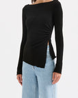 NUDE LUCY | CORA LS TOP - BLACK