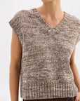 NUDE LUCY | MILA KNIT VEST - WALNUT SPECKLE