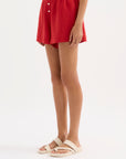 NUDE LUCY | LOUNGE LINEN SHORT - VERMILLION