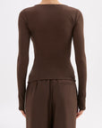 NUDE LUCY | GIGI MESH TOP - WALNUT
