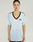 SUMMI SUMMI | V NECK JERSEY TEE - ICE BLUE