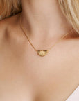 BY CHARLOTTE | GOLD LOTUS SHORT NECKLACE