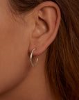 BY CHARLOTTE | DEVOTION HOOPS - STERLING SILVER