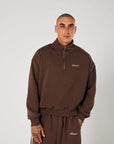 SSAINT | ZIP JUMPER - BROWN