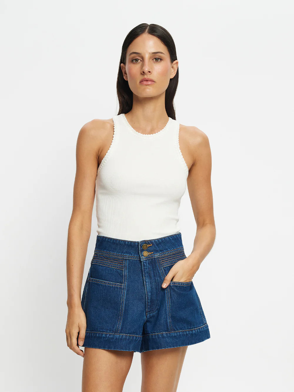 KIVARI | TALLULAH CROCHET EDGE TANK