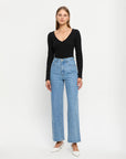 KIVARI | TALLULAH V NECK TOP - BLACK