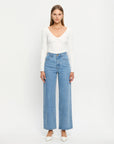KIVARI | TALLULAH V NECK TOP - IVORY