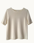 LITTLE LIES | ROWIE KNITTED TEE - MILK