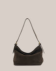 VESTIRSI | EDEN DARK CHOCOLATE SUEDE SHOULDER BAG
