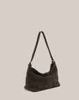 VESTIRSI | EDEN DARK CHOCOLATE SUEDE SHOULDER BAG