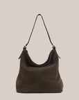VESTIRSI | SAVANNAH DARK CHOCOLATE SUEDE HOBO BAG