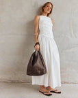VESTIRSI | SCARLETT 2.0 - DARK CHOC CHOCOLATE LEATHER HOBO