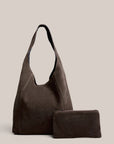 VESTIRSI | SIENNA 2.0 - DARK CHOCOLATE SUEDE HOBO