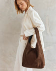 VESTIRSI | SIENNA 2.0 - DARK CHOCOLATE SUEDE HOBO