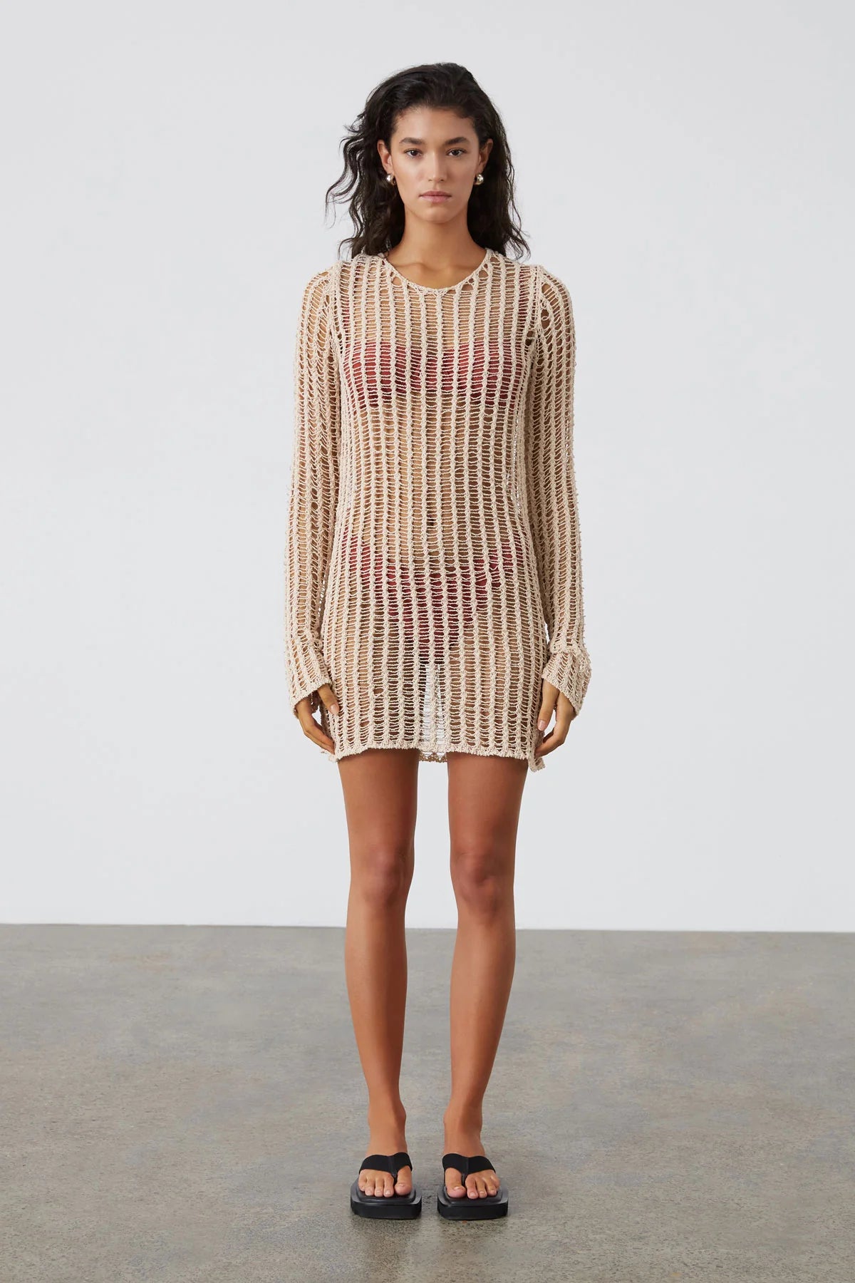ZULU & ZEPHYR | NATURAL LATTICE KNIT DRESS