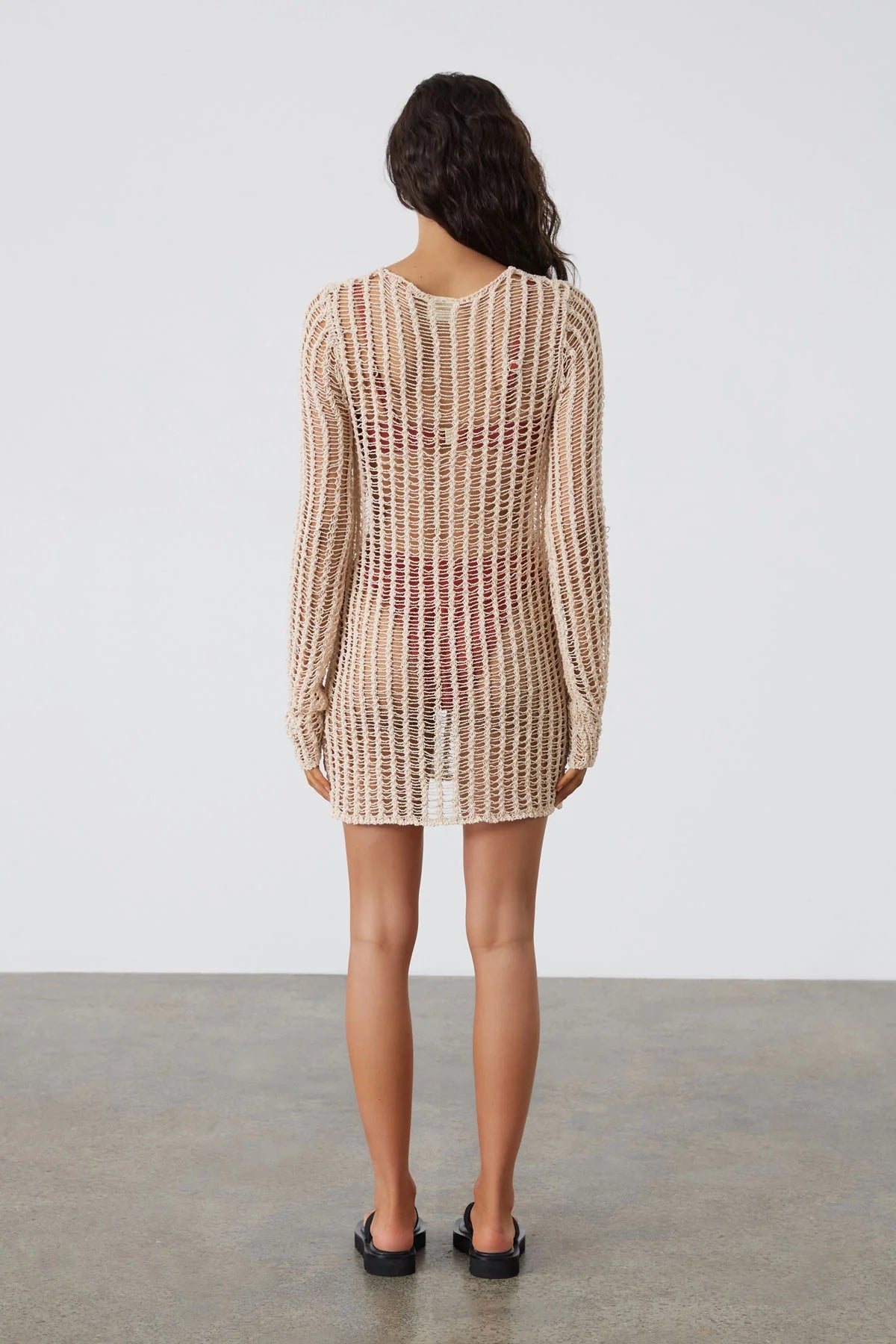 ZULU & ZEPHYR | NATURAL LATTICE KNIT DRESS