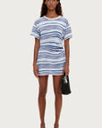 ZULU & ZEPHYR | T-SHIRT KNIT DRESS - BLUE STRIPE