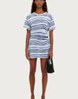 ZULU & ZEPHYR | T-SHIRT KNIT DRESS - BLUE STRIPE