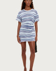 ZULU & ZEPHYR | T-SHIRT KNIT DRESS - BLUE STRIPE