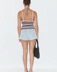 ZULU & ZEPHYR | LIGHT BLUE CROCHET KNIT SHORTS