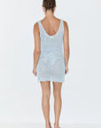 ZULU & ZEPHYR | LIGHT BLUE CROCHET KNIT MINI DRESS