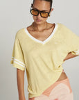 SUMMI SUMMI | V NECK TEE - BUTTER
