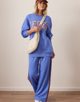 CERES LIFE | GIGI WIDE LEG TRACKPANT - VINTAGE BLUE