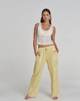 SUMMI SUMM | ELASTIC WAIST PANT - MAGNOLIA