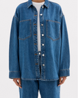 NUDE LUCY | ORGANIC DENIM OVERSHIRT - ROYAL BLUE