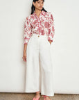 ZOE KRATZMANN | SERENADE TOP - ROSE PAISLEY