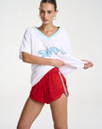 SUMMI SUMMI | SUMMI TEE - WHITE/ AQUA