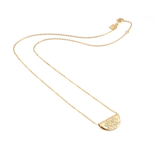 BY CHARLOTTE | GOLD LOTUS SHORT NECKLACE
