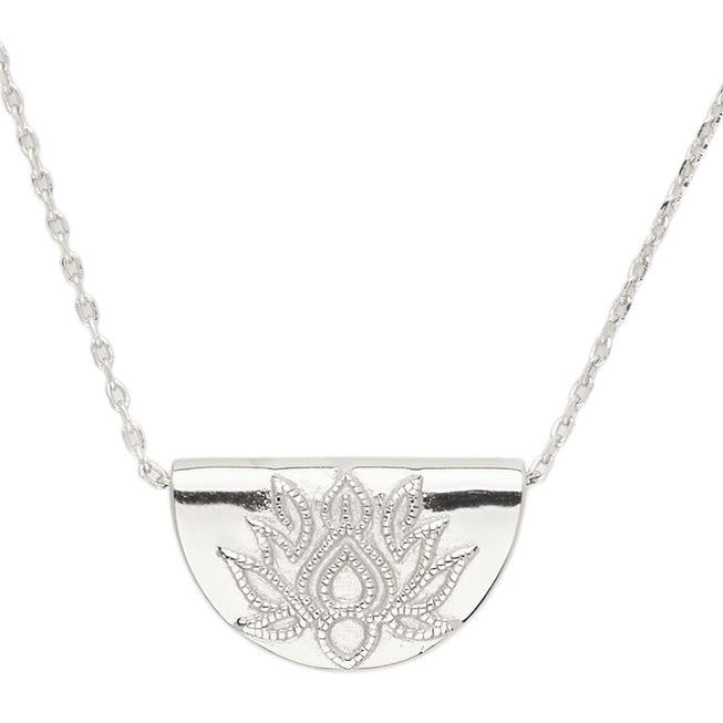 BY CHARLOTTE | SILVER LOTUS SHORT NECKLACE