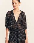 SHONA JOY | HOUSTON SHORT SLEEVE NECK TIE SHIRT