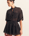 SHONA JOY | HOUSTON SHORT SLEEVE NECK TIE SHIRT