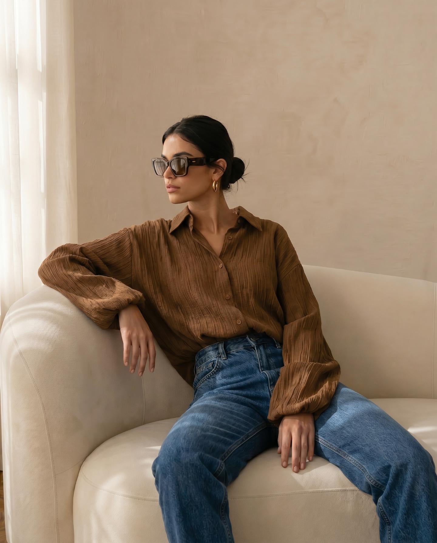 MINT | TIA BALLOON SLEEVE SHIRT