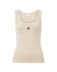 CERES LIFE | ZOE CONTOUR RIB SCOOP TANK - OATMEAL