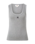 CERES LIFE | ZOE CONTOUR RIB SCOOP TANK - GREY