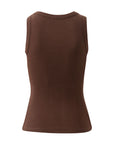CERES LIFE | ZOE CONTOUR TANK - CHOCOLATE