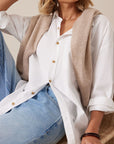CERES LIFE | PETA OVERSIZED SHIRT - WHITE ORGANIC COTTON