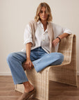 CERES LIFE | PETA OVERSIZED SHIRT - WHITE ORGANIC COTTON