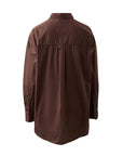 CERES LIFE | PETA OVERSIZED SHIRT - CHOCOLATE