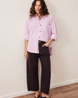 CERES LIFE | PETA OVERSIZED SHIRT - SUNFADED PINK STRIPE