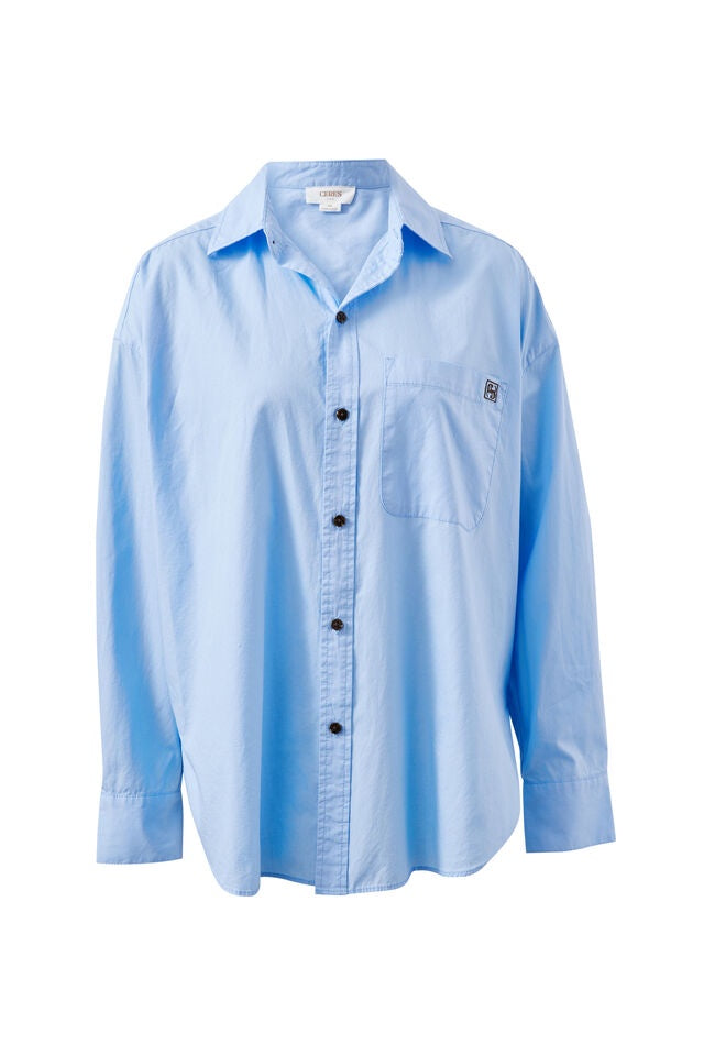 CERES LIFE | PETA OVERSIZED SHIRT - SKY BLUE