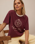 CERES LIFE | STEVIE SLOUCHY TEE - WASHED BURGUNDY