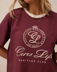 CERES LIFE | STEVIE SLOUCHY TEE - WASHED BURGUNDY