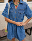 CERES LIFE |  RELAXED SHIRT DRESS - FRESH INDIGO