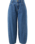 CERES LIFE | MAGGIE TAPERED BARREL JEAN - FRESH INDIGO